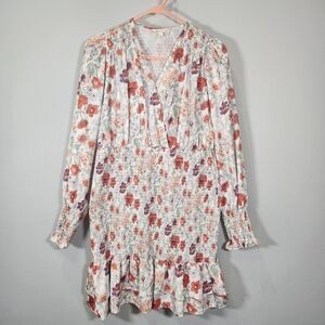 Elegant Floral Long Sleeve Dress Femenin Romantic